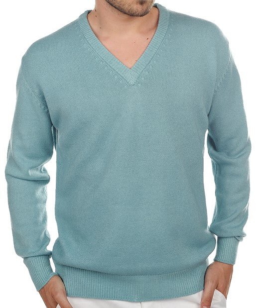 Balldiri 100% Kaschmir Herren V - Pullover 4 - fädig - turmalin - Balldiri
