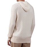 Balldiri 100% Kaschmir Hoodie Herren Kapuzenpullover 4 - fädig - ecru - Balldiri