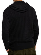 Balldiri 100% Kaschmir Hoodie Herren Kapuzenpullover 4 - fädig - schwarz - Balldiri