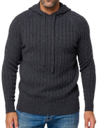 Balldiri 100% Kaschmir Hoodie Herren Kapuzenpullover 4 - fädig - schwarz - Balldiri