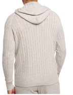 Balldiri 100% Kaschmir Hoodie Herren Kapuzenpullover 4 - fädig - hellgrau - Balldiri