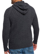 Balldiri 100% Kaschmir Hoodie Herren Kapuzenpullover 4 - fädig - anthrazit meliert - Balldiri