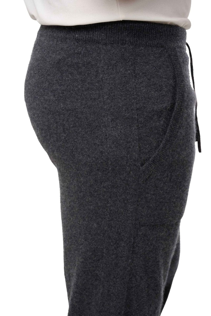 Balldiri 100% Kaschmir Hose Yoga Freizeit Herren 2 - fädig - anthrazit meliert - Balldiri