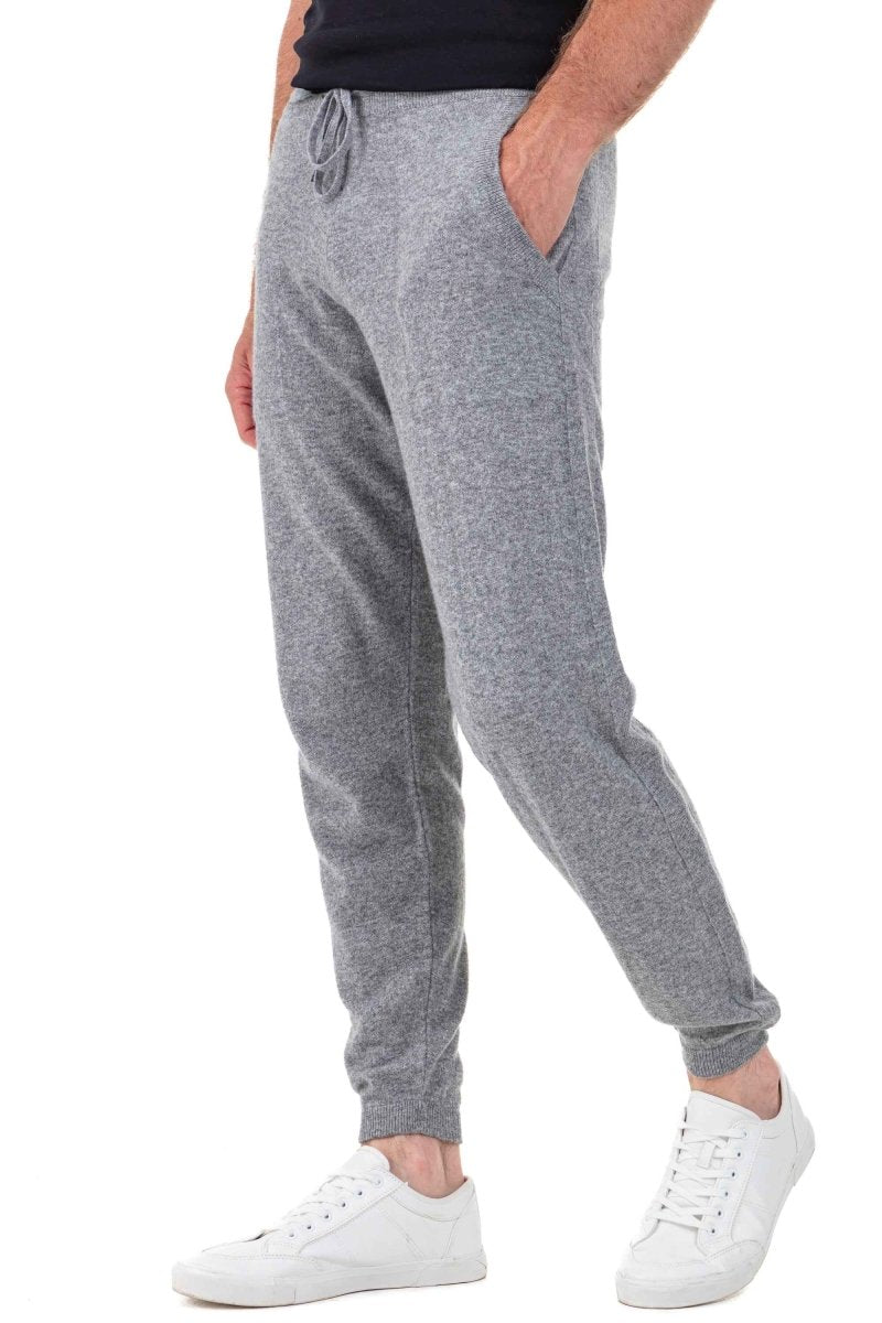 Balldiri 100% Kaschmir Hose Yoga Freizeit Herren 2 - fädig - grau meliert - Balldiri