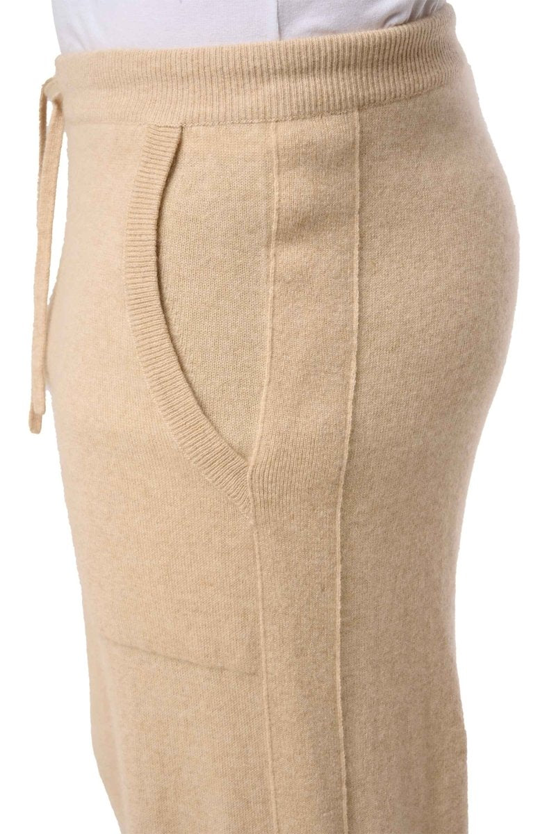 Balldiri 100% Kaschmir Hose Yoga Freizeit Herren 2 - fädig - natural beige - Balldiri