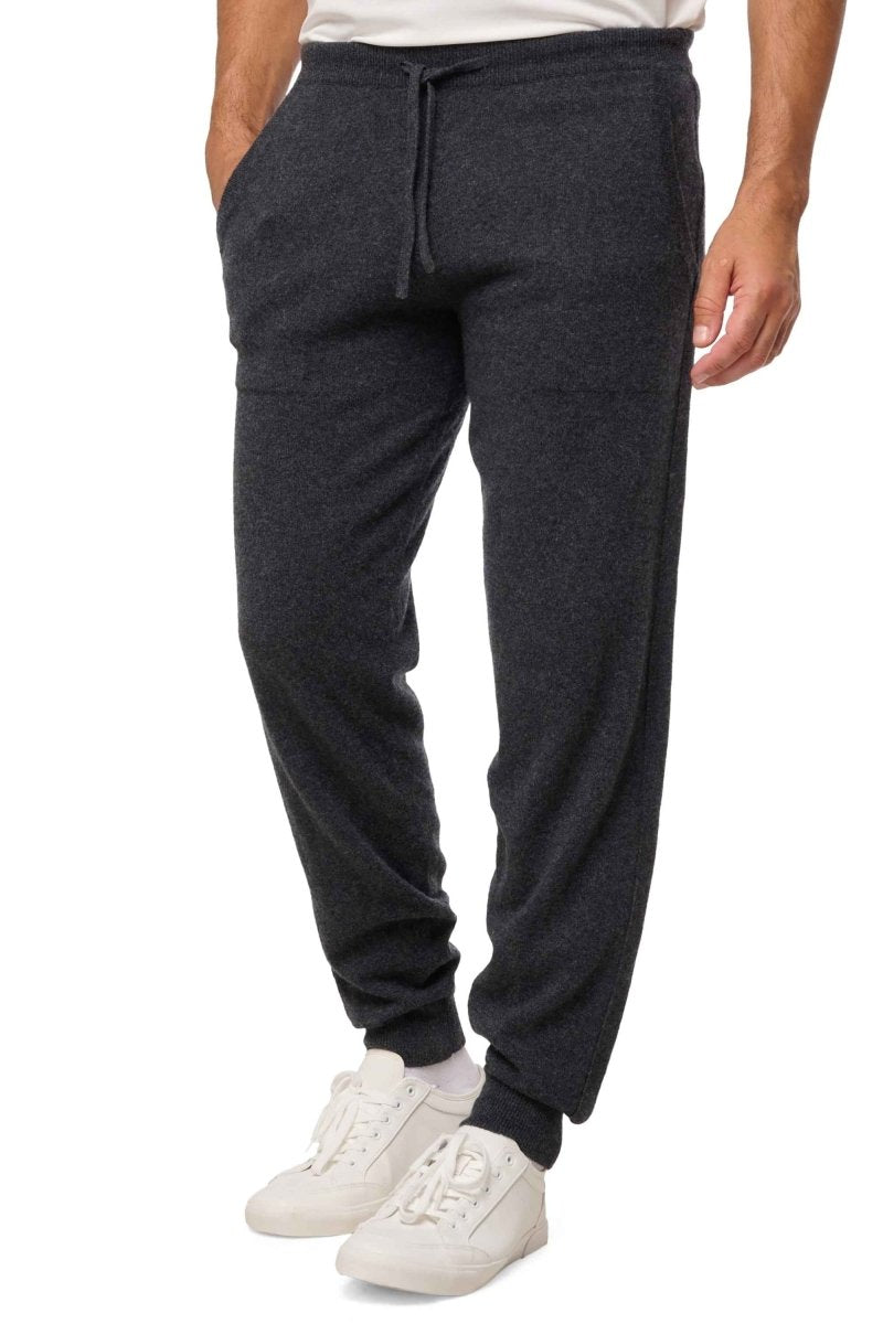 Balldiri 100% Kaschmir Hose Yoga Freizeit Herren 2 - fädig - anthrazit meliert - Balldiri