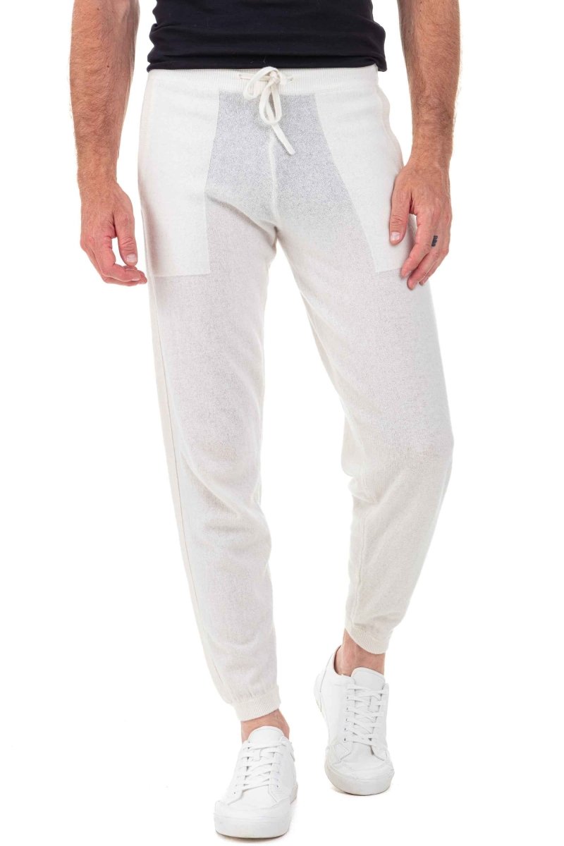 Balldiri 100% Kaschmir Hose Yoga Freizeit Herren 2 - fädig - natural ecru - Balldiri