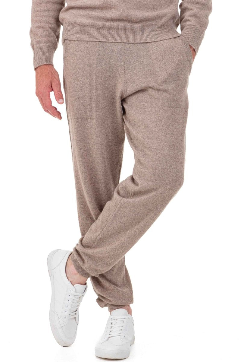 Balldiri 100% Kaschmir Hose Yoga Freizeit Herren 2 - fädig - grau meliert - Balldiri
