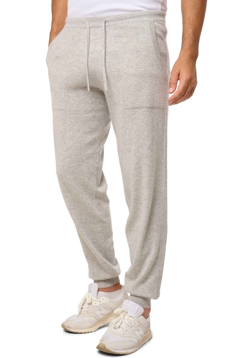 Balldiri 100% Kaschmir Hose Yoga Freizeit Herren 2 - fädig - flanellgrau - Balldiri