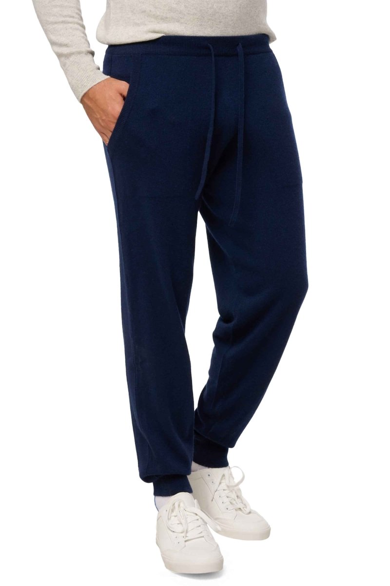 Balldiri 100% Kaschmir Hose Yoga Freizeit Herren 2 - fädig - nachtblau - Balldiri