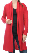 Balldiri 100% Kaschmir Jacke Strickjacke Damen 4 - fädig rot XL - Balldiri