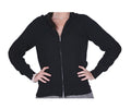 Balldiri 100% Kaschmir Jacke Strickjacke Damen Hoody 2 - fädig schwarz XL - Balldiri