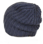 Balldiri 100% Kaschmir Kopfbekleidung mit Rippenmuster 12 - fädig - indigo - Balldiri