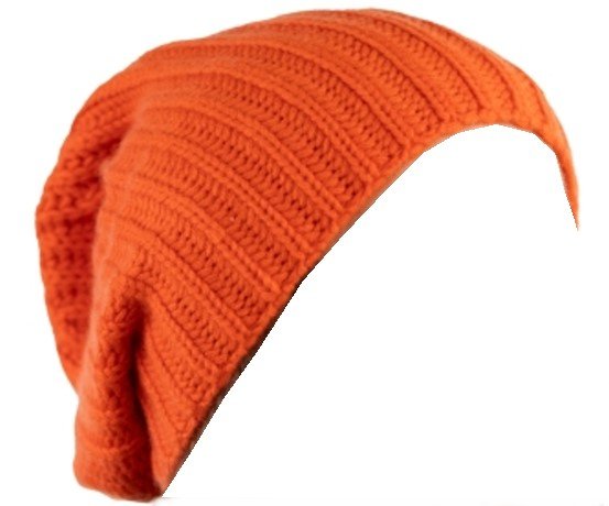 Balldiri 100% Kaschmir Kopfbekleidung mit Rippenmuster 12 - fädig - paprika - Balldiri