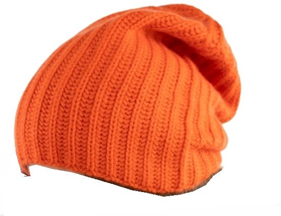 Balldiri 100% Kaschmir Kopfbekleidung mit Rippenmuster 12 - fädig - paprika - Balldiri