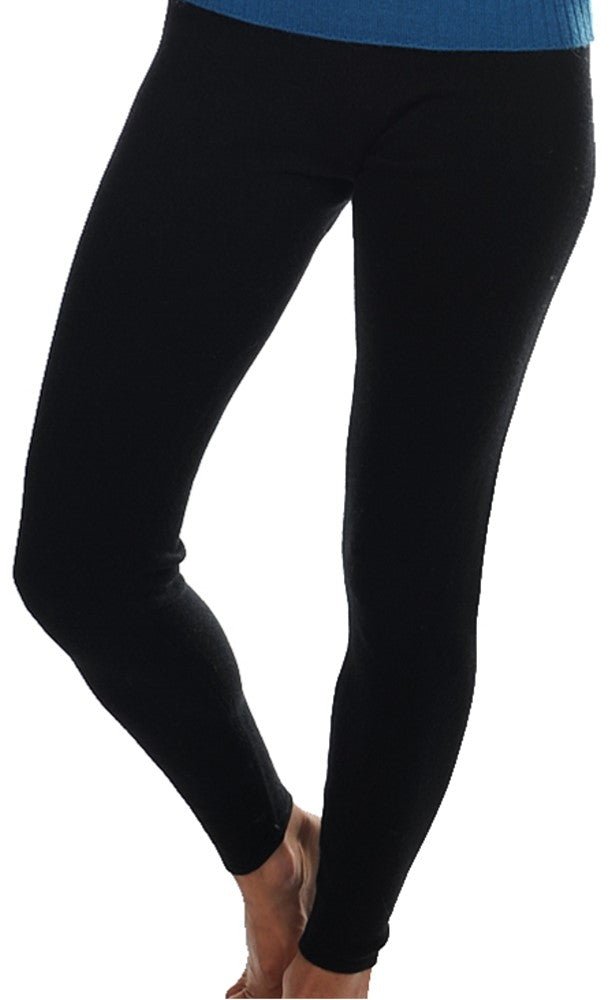 Balldiri 100% Kaschmir Leggings Yoga Damen 2 - fädig schwarz XL - Balldiri