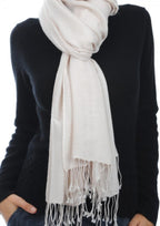 Balldiri 100% Kaschmir Pashmina Schal 201 x 71 cm 2 - fädig - sand - Balldiri