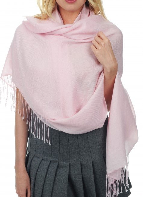 Balldiri 100% Kaschmir Pashmina Schal 201 x 71 cm 2 - fädig - dragee - Balldiri