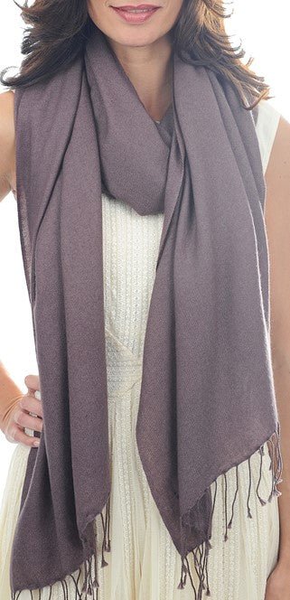 Balldiri 100% Kaschmir Pashmina Schal 201 x 71 cm 2 - fädig - sellerie - Balldiri