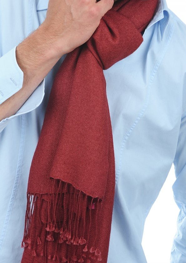 Balldiri 100% Kaschmir Pashmina Schal 201 x 71 cm 2 - fädig - kräftiges grün - Balldiri
