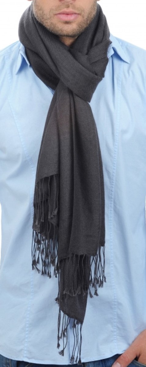 Balldiri 100% Kaschmir Pashmina Schal 201 x 71 cm 2 - fädig - weiß - Balldiri