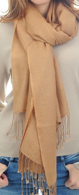 Balldiri 100% Kaschmir Pashmina Schal 201 x 71 cm 2 - fädig - braun meliert - Balldiri
