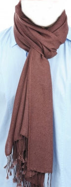 Balldiri 100% Kaschmir Pashmina Schal 201 x 71 cm 2 - fädig - himbeer - Balldiri
