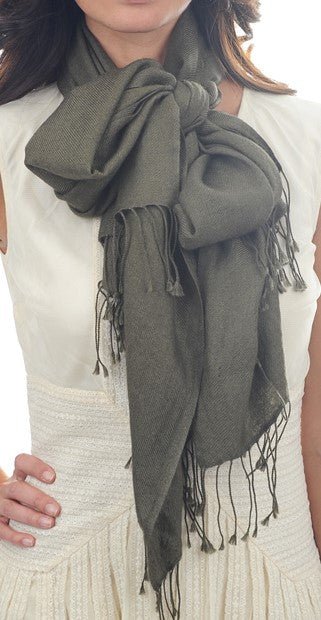 Balldiri 100% Kaschmir Pashmina Schal 201 x 71 cm 2 - fädig - himbeer - Balldiri