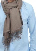Balldiri 100% Kaschmir Pashmina Schal 201 x 71 cm 2 - fädig - beige - Balldiri