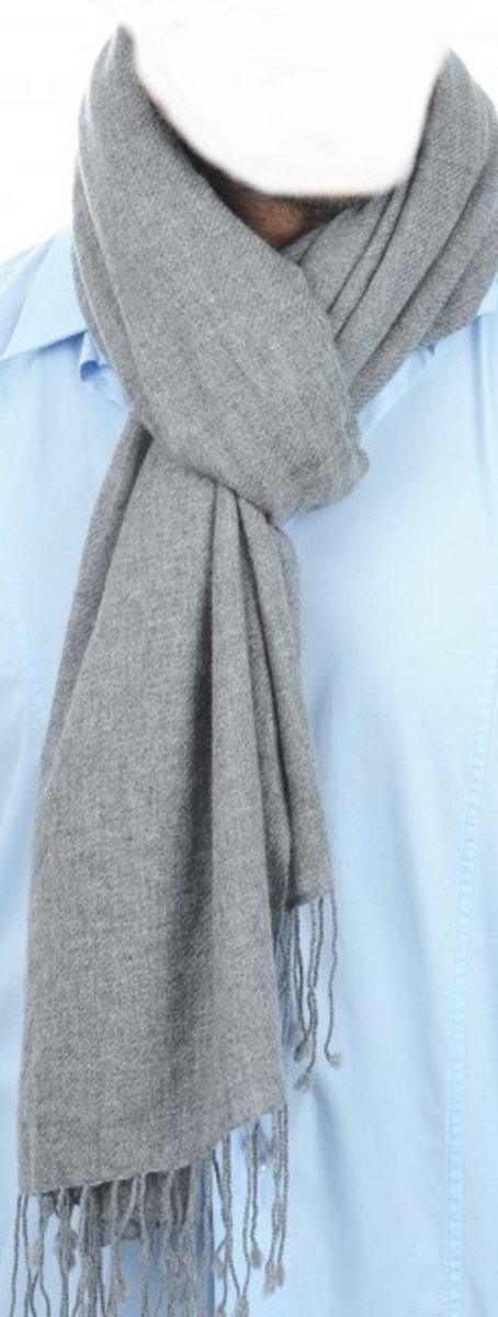 Balldiri 100% Kaschmir Pashmina Schal 201 x 71 cm 2 - fädig - weiß - Balldiri