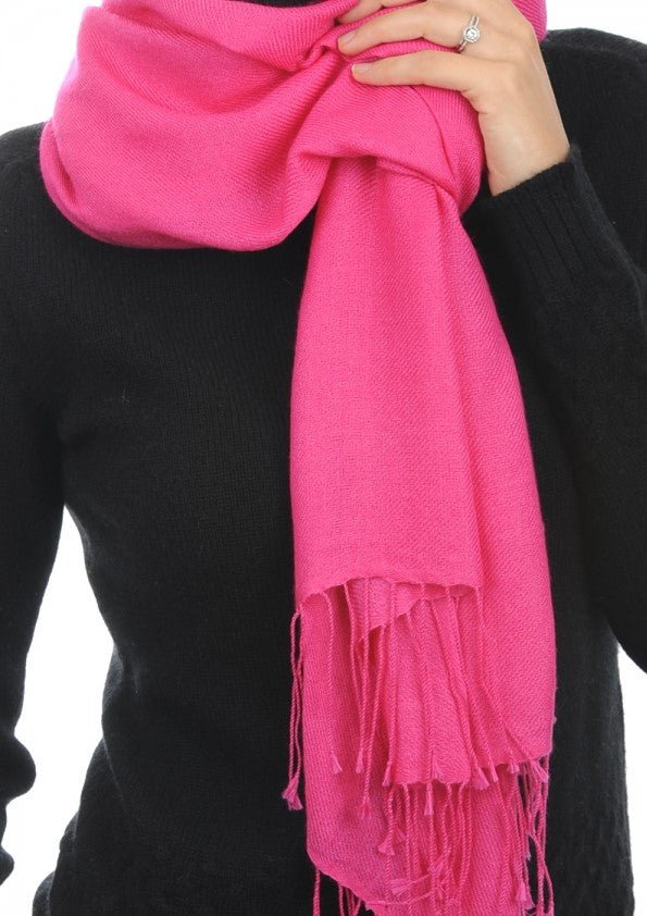 Balldiri 100% Kaschmir Pashmina Schal 201 x 71 cm 2 - fädig - pastelgelb - Balldiri