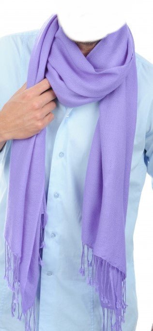 Balldiri 100% Kaschmir Pashmina Schal 201 x 71 cm 2 - fädig - leuchtende malve - Balldiri