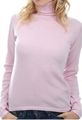 Balldiri 100% Kaschmir Pullover Damen Rollkragen 2 - fädig zartrosa S - Balldiri
