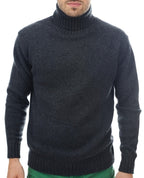 Balldiri 100% Kaschmir Pullover Herren Rollkragen anthrazit 10 - fädig L - Balldiri
