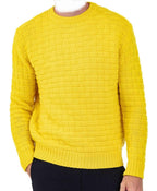 Balldiri 100% Kaschmir Pullover Herren Rundhals 14 - fädig - gelb - Balldiri