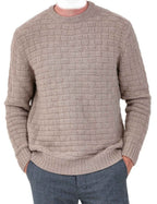 Balldiri 100% Kaschmir Pullover Herren Rundhals 14 - fädig - naturbraun - Balldiri