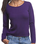 Balldiri 100% Kaschmir Pullover Rundhals U - Boot Damen 2 - fädig violett L - Balldiri