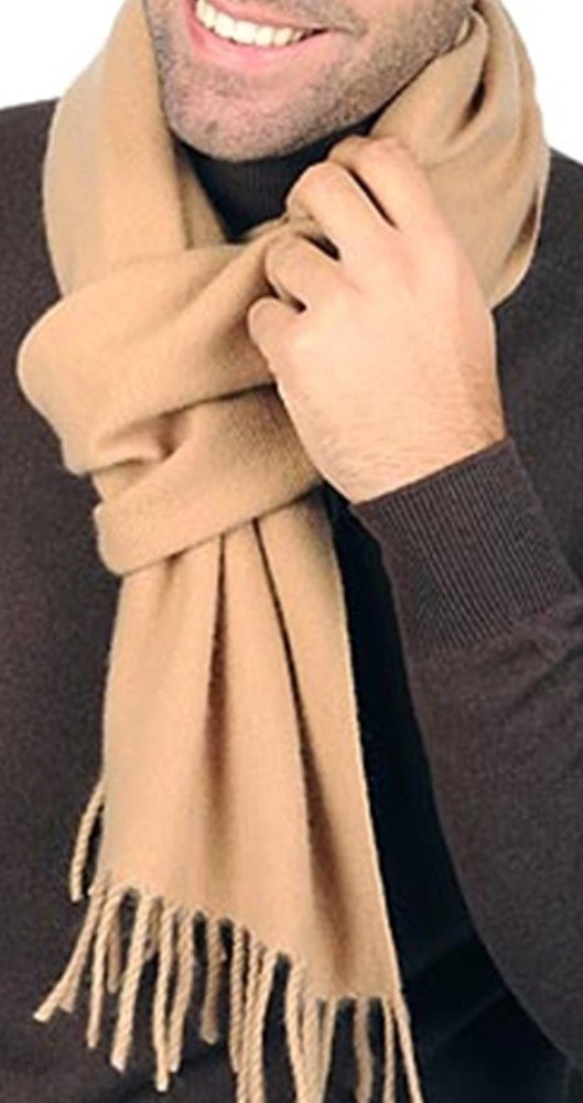 Balldiri 100% Kaschmir Schal 170 x 25 cm 4 - fädig - camel meliert - Balldiri