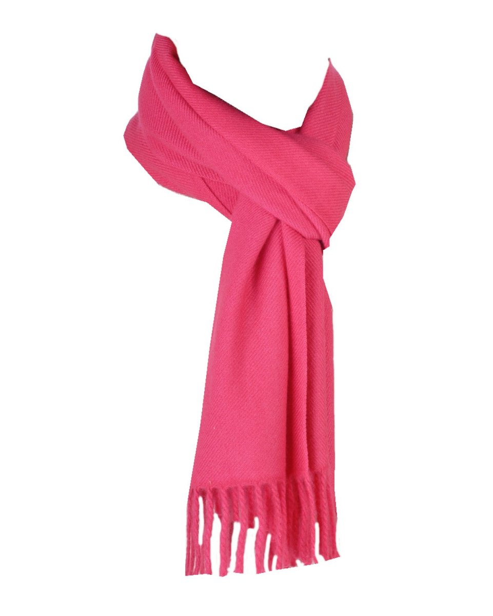 Balldiri 100% Kaschmir Schal 170 x 25 cm 4 - fädig - dunkles rosa - Balldiri
