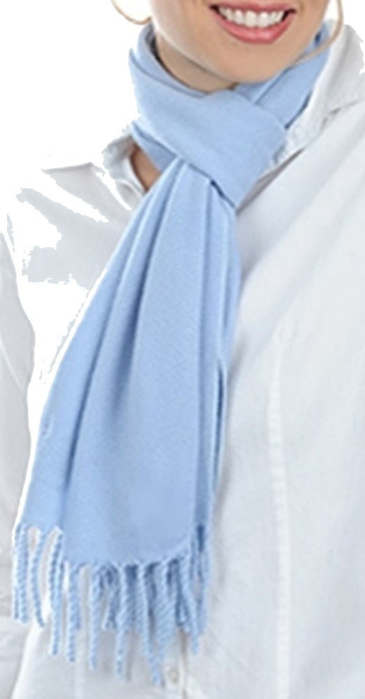 Balldiri 100% Kaschmir Schal 170 x 25 cm 4 - fädig - himmelblau - Balldiri