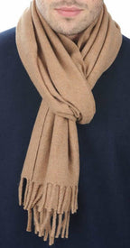 Balldiri 100% Kaschmir Schal 170 x 25 cm 4 - fädig - camel meliert - Balldiri