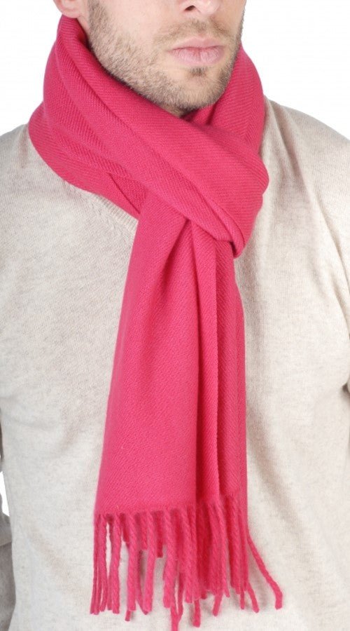 Balldiri 100% Kaschmir Schal 200 x 35 cm 4 - fädig - dunkles rosa - Balldiri