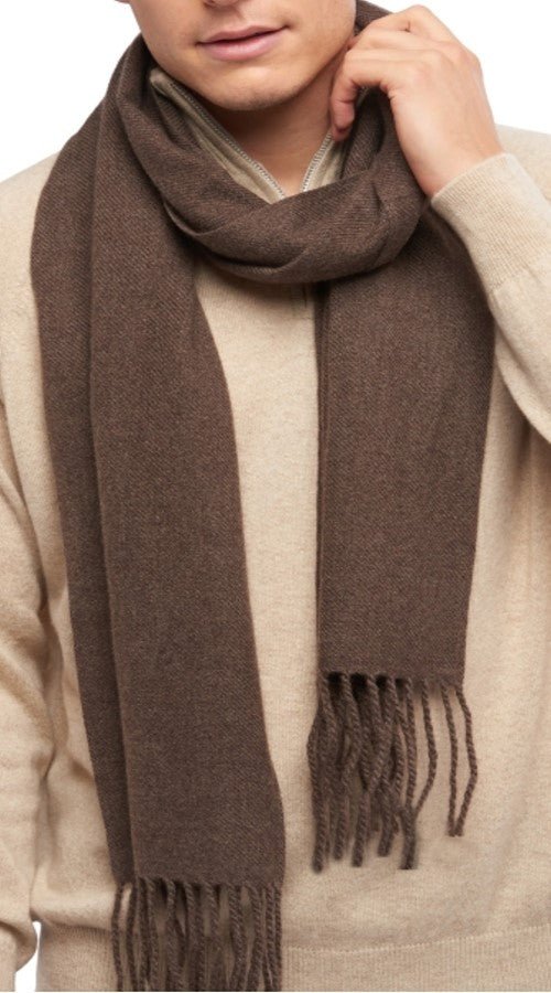 Balldiri 100% Kaschmir Schal 200 x 35 cm 4 - fädig - beige - Balldiri