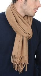 Balldiri 100% Kaschmir Schal 200 x 35 cm 4 - fädig - camel meliert - Balldiri