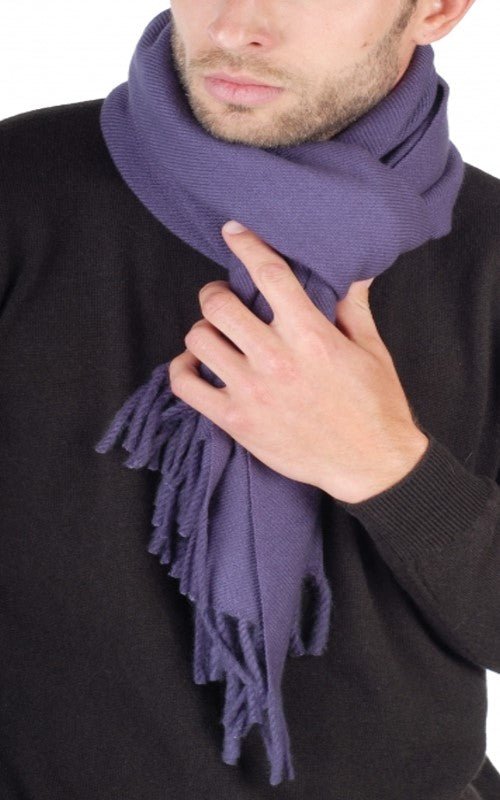 Balldiri 100% Kaschmir Schal 200 x 35 cm 4 - fädig - brombeere - Balldiri