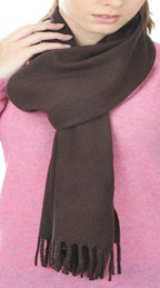Balldiri 100% Kaschmir Schal 200 x 35 cm 4 - fädig - cappuccino - Balldiri