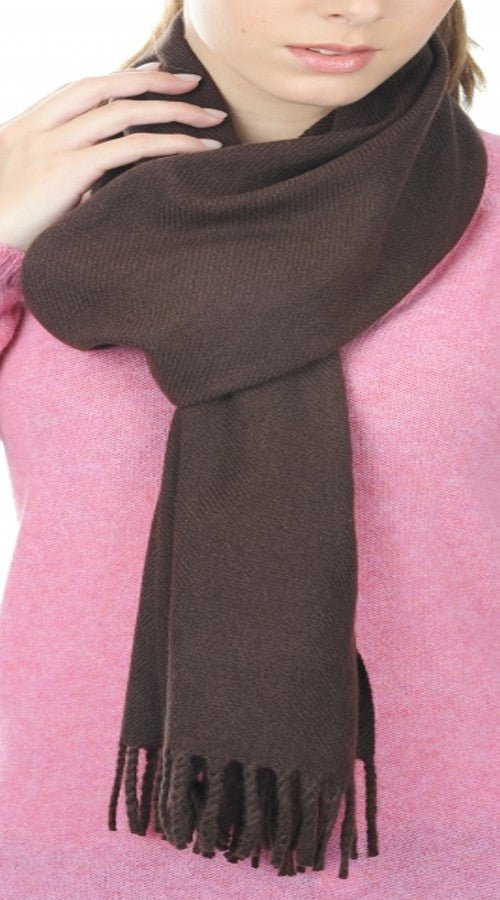Balldiri 100% Kaschmir Schal 200 x 35 cm 4 - fädig - cappuccino - Balldiri
