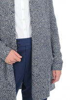 Balldiri 100% Kaschmir Schalkragenjacke Damen 4 - fädig für ultimativen Komfort - grau meliert - Balldiri