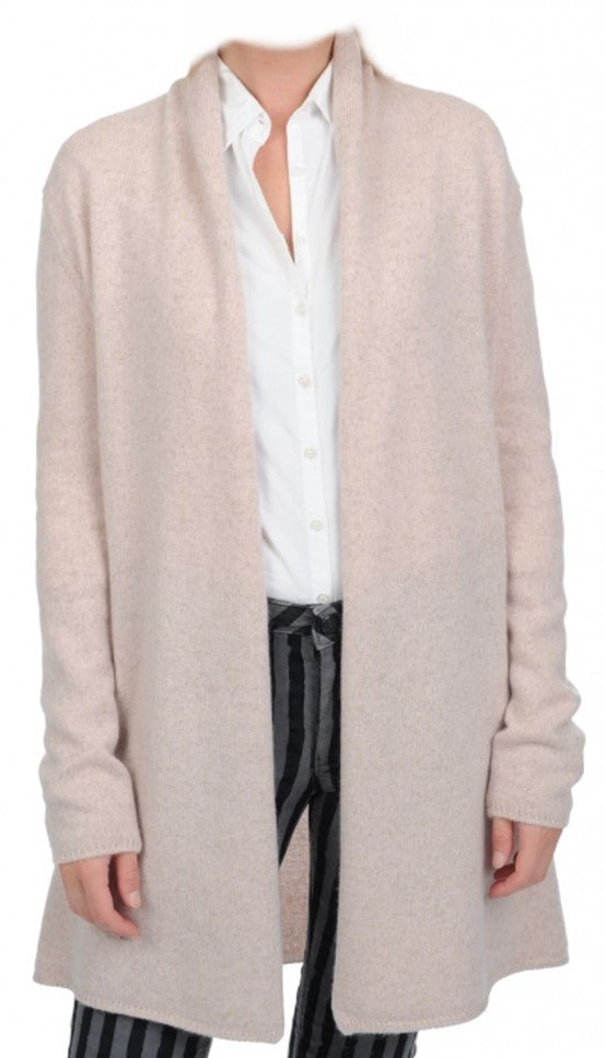 Balldiri 100% Kaschmir Schalkragenjacke Damen 4 - fädig für ultimativen Komfort - zartrosa - Balldiri