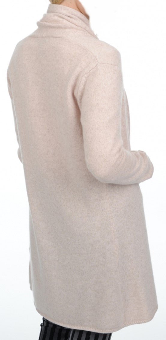 Balldiri 100% Kaschmir Schalkragenjacke Damen 4 - fädig für ultimativen Komfort - zartrosa - Balldiri